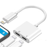 Dual Lightning iPhone Splitter, Apple MFi Certified iPhone Lightning to 2 Lightning Adapter Dongle Audio + Charge + Call + Volume Control Compatible with iPhone/iPad - Imported from UK