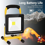 Beeway 20W Rechargeable LED Flood Light, Super Bright 3000LM IP65 Waterproof Work Light for Garage Garden Fishing Camping Car Repair BBQ - Imported from UK