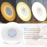 AMIR Wake-Up Light Alarm Clock, (7 Sound 5 Colour) Night Light with Sunrise Simulation FM Radio, Touch Control Multi-Functional, 4-Brightness Levels - Imported from UK