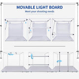 FOSITAN Photo Box 35"/90cm, Foldable Photo Light Studio Box, 126 LED Light Photo Shooting Tent Table Top Photography Lighting Kit with 4 Background Paper & Brightness 15000LM CRI95+ - Imported from UK