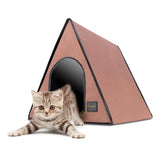 Mindkoo Pet House, A-Frame Heated Cat House For Outdoor & Indoor Use (Container Product as it is, No Warranty, No Guarantee, No Return, No Exchange) - Imported from UK