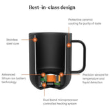 Ember Temperature Control Smart Mug 2, Rose Gold App-Controlled & Rechargeable Heated Coffee / Tea Mug with Intelligent LED Display, 1.5-hr Battery Life 295ml / 10oz - Imported from UK