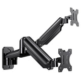 HUANUO Dual Monitor Wall Mount for 17-32" Screens, Gas Spring Monitor Arm Bracket for 2 Monitors Each Holds Up to 17.6lbs with Tilt Rotate Swivel, VESA 75/100mm - Imported from UK