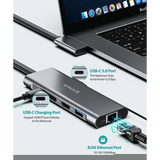 VAKO 9-in-2 USB Type-C Hub PRO for MacBook Pro/Air Triple Display Laptop Docking Station with Dual HDMI Ethernet SD/TF Slot 2x USB3.0 PD & Data Port - Imported from UK