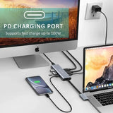 VAKO 9-in-2 USB Type-C Hub PRO for MacBook Pro/Air Triple Display Laptop Docking Station with Dual HDMI Ethernet SD/TF Slot 2x USB3.0 PD & Data Port - Imported from UK