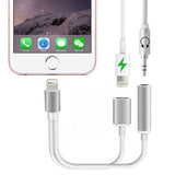 Lightening to 3.5mm Headphone Jack Aux Cable Adapter 2 in 1 Adapter Compatible with iOS Phone - Imported from UK