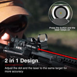 CVLIFE Reflex Sight Red Dot Sight Red Green 4 Reticle Optics with Laser & Pressure Pad Switch for 20mm Rail - Imported from UK
