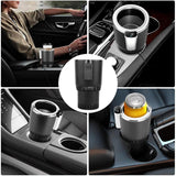 Car Cooling & Heating Cup Holder 2‑in‑1 Smart Auto Cup Drink Holder with Display Temperature for Water Coffee Beverage Milk - Imported from UK