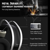 MPOW EG3 Pro Over Ear Gaming Headset with 7.1 Surround Sound with LED Light, Noise Cancelling Mic & Soft Memory Earmuff, Compatible with PC, PS4, Xbox One, Nintendo Switch - Imported from UK