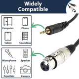 XLR Female 3 Pin Socket to 3.5mm Audio Stereo Jack Plug Cable 1M - Imported from UK