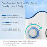TUREWELL Water Dental Flosser for Teeth/Braces with 8 Water Jet Tips, 10 Pressure Levels, 600ML Electric Water Dental Oral Irrigator - Imported from UK