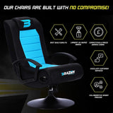 BraZen Pride 2.1 Bluetooth Surround Sound Gaming Chair with Speakers - Imported from UK