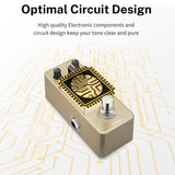 Donner Golden Tremolo Guitar Pedal, Analog Tremolo Effect Pedal for Electric Guitar & Bass, True Bypass - Imported from UK