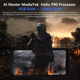 Blackview BV9900 Pro Rugged Smartphone, 8GB LPDDR4X RAM+128GB UFS2.1 ROM, Dual Sim 4G Global Network, Sony® 48MP+16MP Triple Rear Camera FHD+ Display + Thermal Imaging Quad Rear Camera, Helio P90 Octa Core Processor - Imported from UK