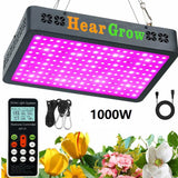 UEIUA 1000W LED Grow Light with Remote Control Full Spectrum Double Switch Grow Lamp for Indoor Plants Veg & Flower with Multi-Period Timing Function - Imported from UK