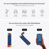 HidrateSpark PRO 21oz Smart Water Bottle, Insulated Stainless Steel, Tracks Water Intake with Bluetooth, LED Glow Reminder When You Need to Drink, Chug Lid - Imported from UK
