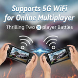 ANBERNIC RG556 Retro Handheld Game Console with 128GB SD Card Pre-Loaded, 1080P Android 13, Bluetooth 5.0, 5.48" AMOLED Touch Screen, Unisoc T820 Processor, 5500mAh Battery, WiFi, Video Games Player - Imported from UK