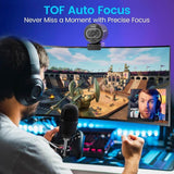 EMEET S600 UHD 4K SmartCam 1080P 60FPS Webcam with 2 Noise Reduction Mics, TOF Autofocus, Built-in Privacy Cover, Adjustable FOV, Streaming Camera, Ideal for Gaming, Video Calling Zoom Skype Teams - Imported from UK