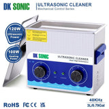 DK SONIC 3.2L Commercial Ultrasonic Cleaner, 120W Sonic Cleaner with Heater for Jewelry Denture Coins Metal Parts Carburetor Fuel Injector Record Circuit Board Brass etc - Imported from UK