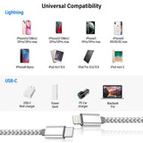 Amazon USB C to Lightning Cable 1M Fast Charger Nylon Braided Type C to iPhone Cord - Imported from UK