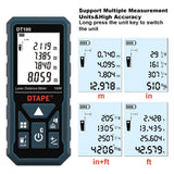 DTAPE DT100 Laser Distance Meter, 100M Portable Handheld Tool - Imported from UK