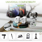 LENCENT 10A 2500W Universal Travel Adapter with 1 AC Socket, 2 USB 15.5W Ports, 1 Type C 15.5W Port, Grounding International Power Adapter with UK/USA/EU/AUS Plug - Imported from UK