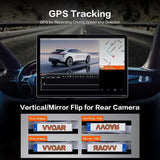 VVCAR 12" UHD 4K Mirror Dash Cam, Smart Touch Screen Rear View Mirror Camera Supports Zoom in Night Vision Parking Mode & Park Assist, w/1080P Back Up Camera, Free 32GB Card & GPS - Imported from UK