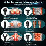 Nanssigy Muscle Massage Gun with 6 Heads, 30 Adjustable Speeds, LED Indicator & 2600mAh Battery, Deep Tissue Powerful Percussion Massager, Portable Fascia Gun for Relieving Muscle Pain & Stiffness - Imported from UK