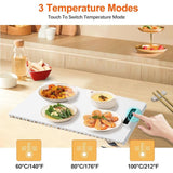 Electric Heating Board/Tray with 3 Adjustable Temperature, Flexible Foldable Large Surface Area Food Warmer - Imported from UK