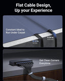 Anti-tangle flat Ethernet cable