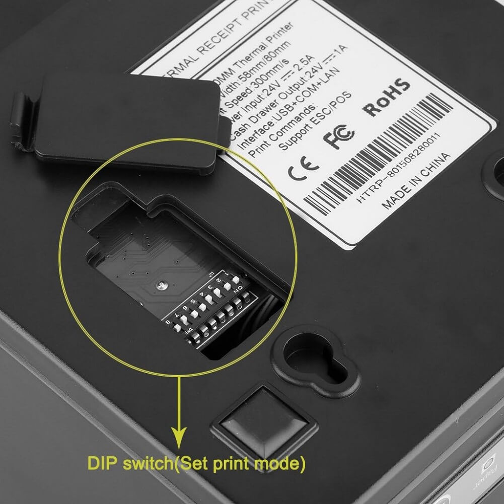 Excelvan Thermal Receipt Printer 80mm with USB Lan Com & Cash Drawer 3 ...
