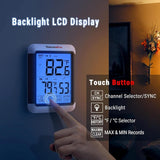 ThermoPro TP65S Digital Wireless Indoor Outdoor Thermometer Hygrometer Temperature & Humidity Remote Monitor Gauge Meter with Backlit LCD, 200ft Rechargeable Outdoor Sensor - Imported from UK