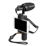 Saramonic Vmic Mini Unidirectional On-Camera Shotgun Microphone with Shock Mount for DSLR Camera Camcorder in Vlogging, Mobile Journalism, ASMR Recording, Interview - Imported from UK