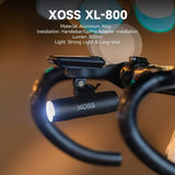 XOSS XL800 Bike Headlight, Aluminum, USB-C Rechargeable, Waterproof, 800 Lumens Bicycle Light with 5 Modes, Front Light Easy to Install for Road/Mountain Cycling - Imported from UK
