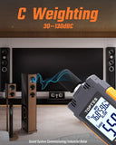 TopTes TS-501B Sound Level Meter (Decibel Meter) with 2.25” Backlit LCD Screen, Portable SPL Tester with A/C Weighted, Range 30-130dB, Temperature & Humidity, MAX/MIN, Data Hold, Use for Home, Noisy Neighbor, Factory in Pakistan