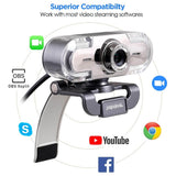 papalook PA452 Full HD 1080P Webcam with Microphone, Plug & Play USB Web Camera for Video Calling Online Class YouTube Zoom Meeting Teams, etc - Imported from UK