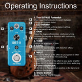 Rowin Distortion II Guitar Effect Pedal True Bypass - Imported from UK