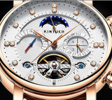 KINYUED Men Automatic Mechanical Watch, Luxury Brand Self-Wind Stainless Steel 30M Waterproof Sports Watch - Imported from UK