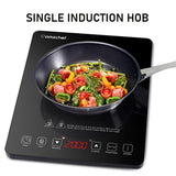 amzchef 2000W Single Induction Hob with Sensor Touch Screen Control Panel 10 Power Levels 10 Temperature Settings Safety Lock 3-Hour Timer Slim Design - Imported from UK