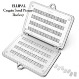ELLIPAL Crypto Seed Phrase Backup, 316 Stainless Steel Metal Seed Phrase Storage with Lock Hole, 24 Words Backup, Compatible with BIP39 Hardware Wallets, Ledger, Trezor - Imported from UK