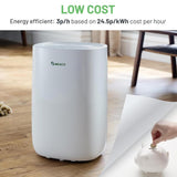MeacoDry ABC 10L Dehumidifier, Ultra Quiet Energy Efficient Electric Compressor Dehumidifier Ideal for Home, Kitchen, Bedroom, Bathroom, Crawl Space, Baby Room, RV, Caravan, Removes Condensation, Damp Mold & Moisture - Imported from UK