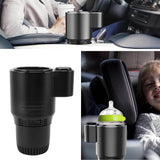 Car Cooling & Heating Cup Holder, 12V Portable Smart Heating Cooling Tumbler Holder for Office, Travel, Household (Container Product Without Box) - Imported from UK