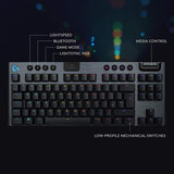 Logitech G G915 LIGHTSPEED TKL Tactile Wireless RGB Mechanical Gaming Keyboard with Low Profile GL-Tactile Key Switches LIGHTSYNC RGB Ultra Thin Design, Carbon Tactile - Imported from UK