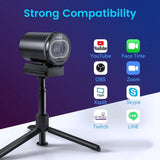 EMEET S600 UHD 4K SmartCam 1080P 60FPS Webcam with 2 Noise Reduction Mics, TOF Autofocus, Built-in Privacy Cover, Adjustable FOV, Streaming Camera, Ideal for Gaming, Video Calling Zoom Skype Teams - Imported from UK