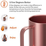 Ember Temperature Control Smart Mug 2, Rose Gold App-Controlled & Rechargeable Heated Coffee / Tea Mug with Intelligent LED Display, 1.5-hr Battery Life 295ml / 10oz - Imported from UK