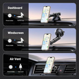 UGREEN 25704 Magnetic Car Phone Mount, 2-in-1 Car Phone Holder Dashboard Windscreen Air Vent - Imported from UK