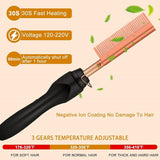 Electric Hot Comb, Professional High Heat Ceramic 40W Hair Press Comb, Multifunctional Copper Hair Straightener for all Hair Types - Imported from UK