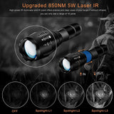 Bestsight Night Vision Rifle Scope, 5" Display Screen with 5W 850NM Infrared Illuminator, (Day & Night), 38-44mm Eyepiece Scope (Optic Sight) - Imported from UK