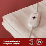 Silentnight Comfort Control Electric Blanket, Heated Underblanket with 3 Heat Settings, Fast Heat Up, Overheat Protection, Easy Fit Straps & Machine Washable - Single 135x72cm - Imported from UK