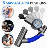 RENPHO Massage Gun Deep Tissue Muscle Massager with Adjustable Arm & 6 Massage Head, Percussion Handheld Electric Muscle Massager for Sore Muscle, Stiffness Pain Recovery - Imported from UK